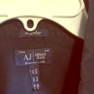 Armani Jeans Black Long-sleeve Button Down